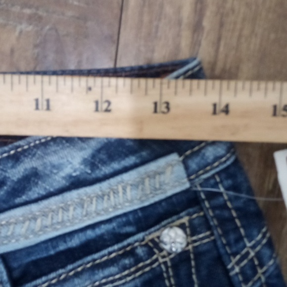 Rock Revival Women's 26 Capris Gwen Faux Leather Flap Pockets NWT - Picture 9 of 11